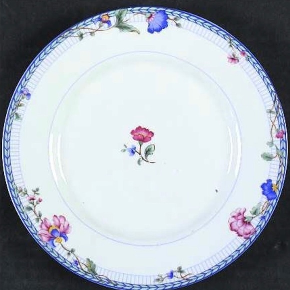 VINTAGE ONEIDA FINE PORCELAIN BLUE LATTICE 5 PIECE DINNERWARE TABLE FOR 6 - Picture 8 of 12